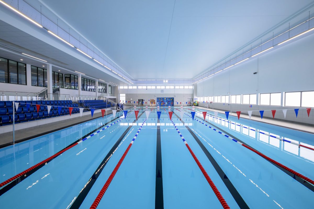 Main pool hall at Walnuts Leisure Centre after refurbishment